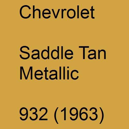 Chevrolet, Saddle Tan Metallic, 932 (1963).